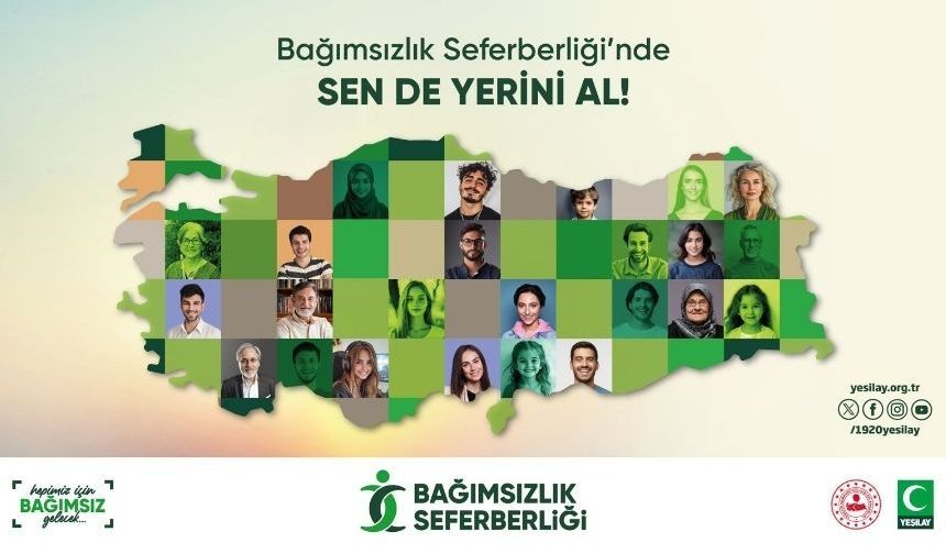 YEŞİLAY  “BAĞIMSIZLIK SEFERBERLİĞİ” İÇİN YOLA ÇIKIYOR